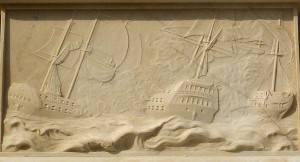 British ships in battle; Fremantle mem., Malta