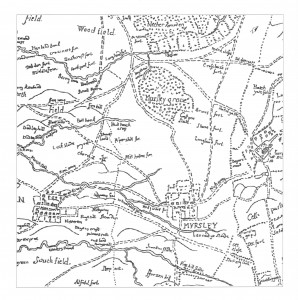 Swanbourne-Mursley Fortescue 1599 map