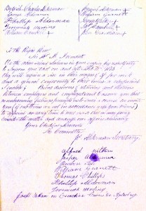 Workers Strike letter to Sir Thomas Fremantle; 1873