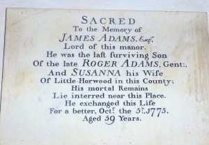 James Adams memorial