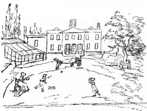 Sketc of The Old House by Betsey Wynne, 1810