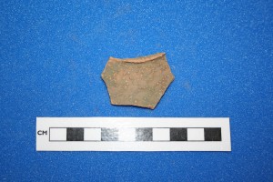 Late Roman pot fragment found by Ken Reading between Swanbourne & Hoggeston