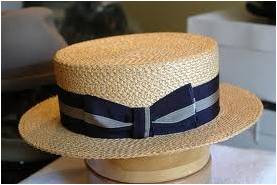 A plaited straw hat