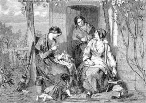 Starw plaiting in the 1850's, as illustrated in the London News.