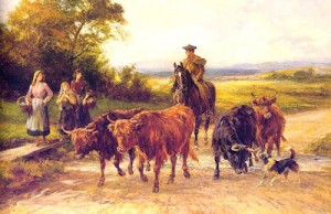 Painting of a drover