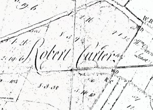 Robert Carter - part of allocation shown on the  1762 map