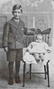 Robert (junior) with sister Doreen Tofield 