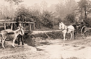 Clack ford, Station Road, c1890, before the road bridge was built