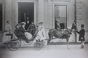 The First Lord Cottesloe with his wife and three daughters and footman Ben Alderman c.1885.