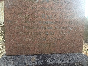 Rees Rees Memorial Inscription, Cynghordy, Wales