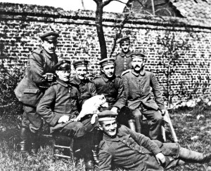 Adolf Hitler in 1915 on the Western Front.